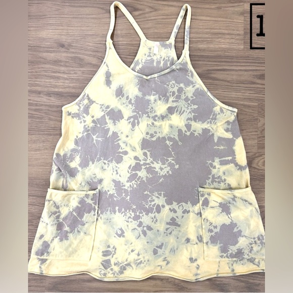 SOLD!! NEW Free People Custom Tie Dye Hot Shot Mini Dress | TIE DYE MOCHA LATTE - Picture 6 of 13
